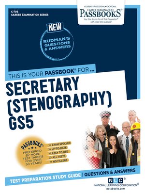 cover image of Secretary (Stenography) GS5